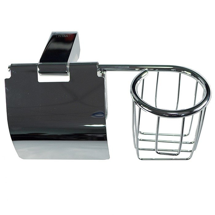 Бумагодержатель+держатель освежителя с экраном, TITAN 77244