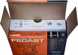 Гвозди 3,0*32мм усиленные Bullet Point (1000шт/уп + газ.баллон) FEDAST FD3032EGFC