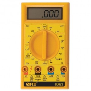 Мультиметр цифровой FIT 80623 (0,1мВ-600В; 0,1В-600 В; 1 мкА-10А; 0,1Ом-2МОм)
