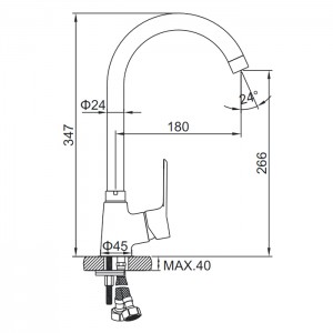 Смеситель для кухни высокий LEDEME L4061