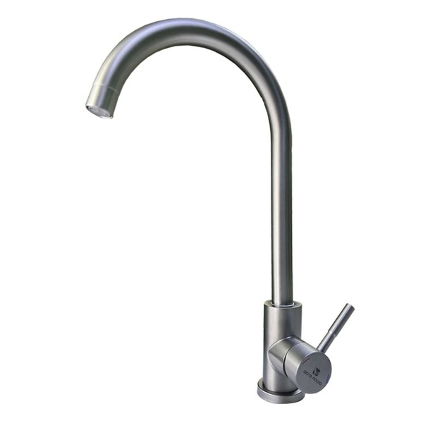 Смеситель Marismas д/кухни с высоким изливом пепельный, нержав. сталь GOTA ROCIO 14413 $