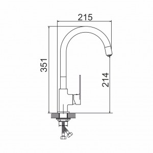 Смеситель д/кухни Special шар. с доп.выходом д/питьев. воды цвет черный GOTA ROCIO G351-211 $