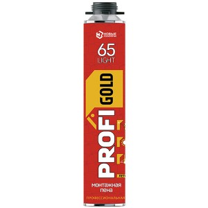 Пена монтажная летняя PROFI GOLD 65л LIGHT 870мл (Новые технологии)