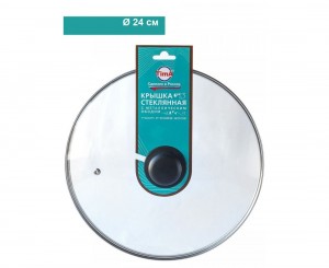 Крышка d=24см, стекло/металл, пароотвод 4724 TimA