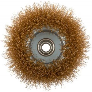 Корщетка для УШМ 125мм чашка, мягкая, латунь FIT 39272