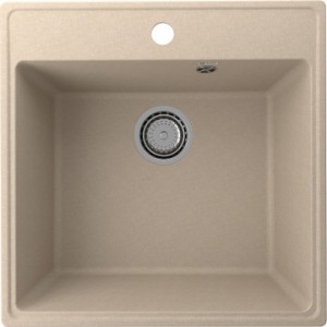 Мойка ULGRAN Quartz Forte 505-01 505*505 мм квадрат бежевый
