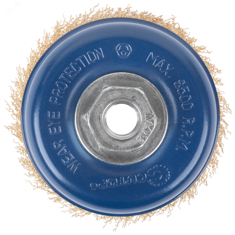 Корщетка для УШМ 100мм чашка, мягкая, латунь Cutop Profi 82-518