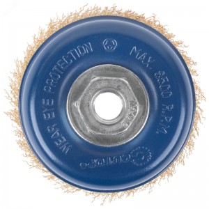 Корщетка для УШМ 100мм чашка, мягкая, латунь Cutop Profi 82-518