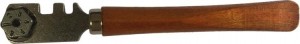 Стеклорез роликовый 6 роликов, деревянная ручка STURM 1077-AL-02
