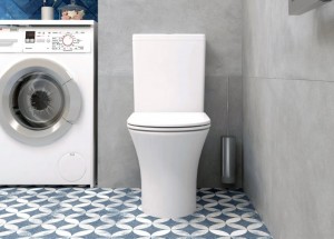 Унитаз-компакт А2801 безободковый тонкое сиденье ДП c бочком EG040038