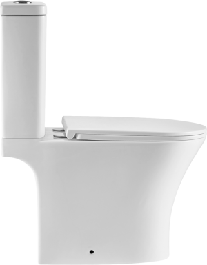 Унитаз-компакт А2801 безободковый тонкое сиденье ДП c бочком EG040038