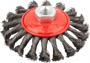 Корщетка для УШМ 115мм коническая, витая FIT 39115