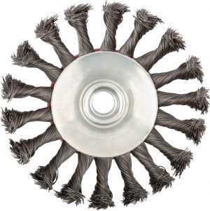 Корщетка для УШМ 115мм коническая, витая FIT 39115