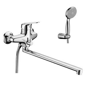 Смеситель универсальгый излив 350мм дивертор с кер.пластинам Хром Luna LEMARK LM4151C