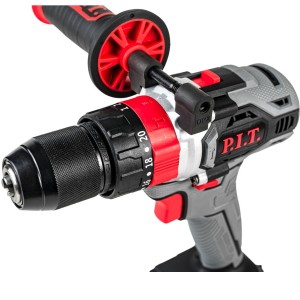 Дрель аккумуляторная P.I.T PSB20H-13D/1 X-DRIVER (б/щ,20В,75Нм,2ск,мет.патрон 13мм,АКБ 1*2АЧ, ЗУ)