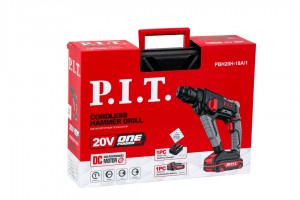 Перфоратор акк P.I.T PBH20H-18A/1 (20В, 1,4Дж, Li-Ion АКБ 1*2Ач, ЗУ, кейс)