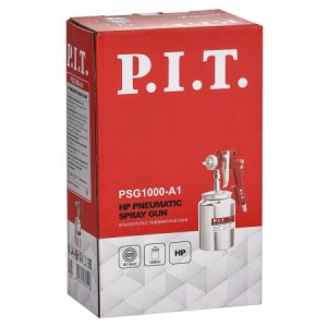 Краскопульт P.I.T. PSG1000-A1 (пневматический, 50PSI, краска 190мл/мин, 260л/мин., емкость 1000мл)