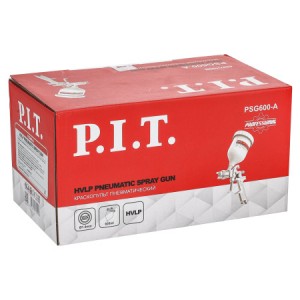 Краскопульт P.I.T. PSG600-A (пневматический, 43PSI, краска 210мл/мин, 240л/мин., емкость 600мл)
