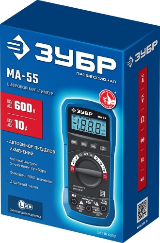 Мультиметр цифровой ЗУБР МА-55 59805