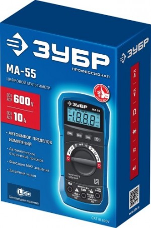 Мультиметр цифровой ЗУБР МА-55 59805