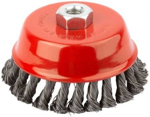 Корщетка для УШМ 125мм чашка, витая FIT 39469