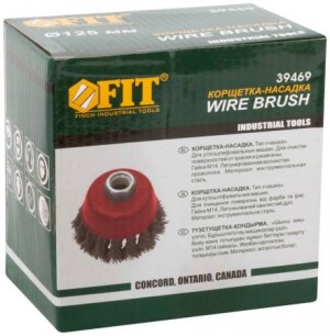 Корщетка для УШМ 125мм чашка, витая FIT 39469