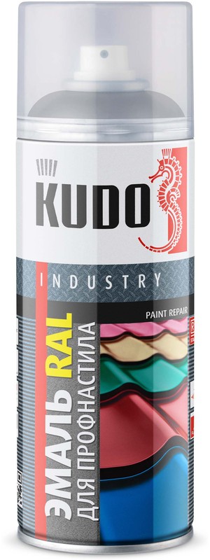 Эмаль для металлочерепицы KUDO аэроз RAL7024 серый графит KU-07024R 520 мл