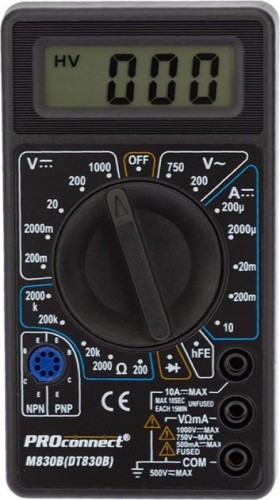 Мультиметр портативный M830B (DT-830В) PROCONNECT 13-3011
