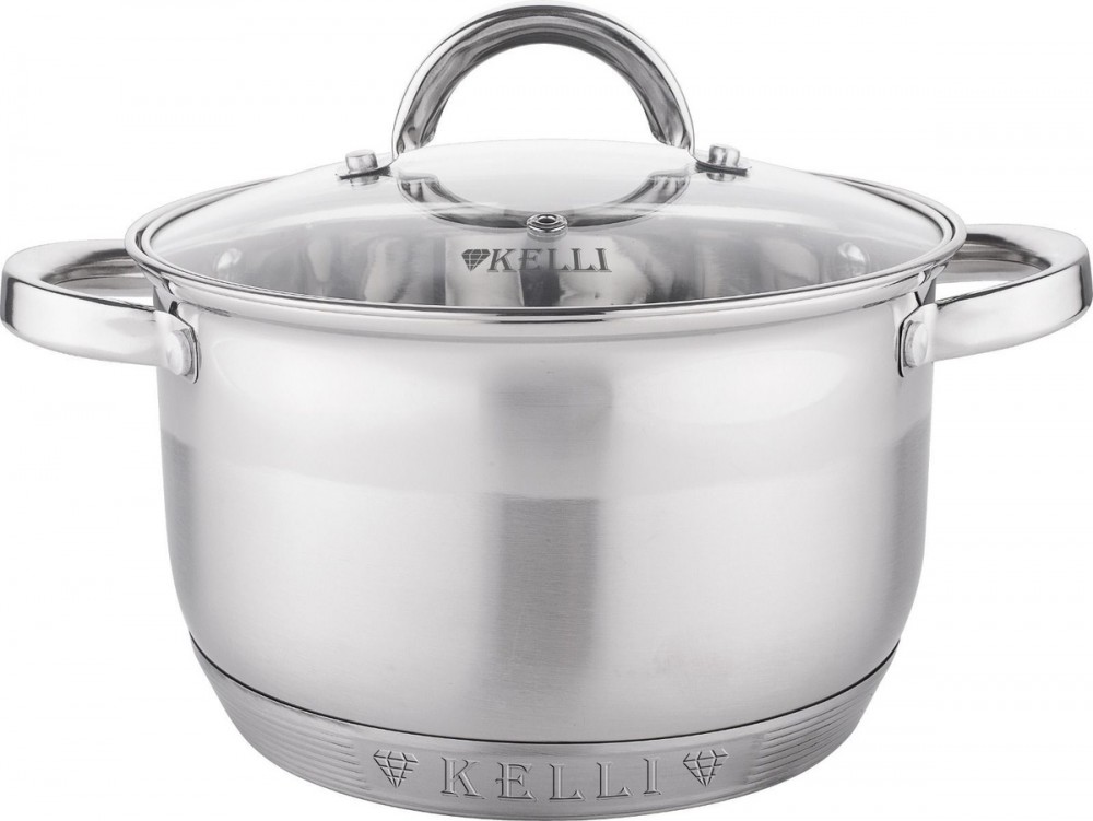 Кастрюля из нержавеющей стали 2,9л Kelli KL-4712-18