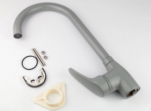 Смеситель для кухни Sanday ф40 гайка, латунь, серый 38165-09