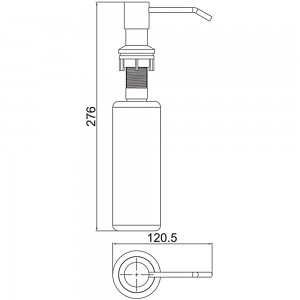 Дозатор врезной для мойки 240мл, графит LEDEME L405U