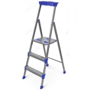Стремянка 3 ступени ШИРОКИЕ металл. (высота 625 мм, 150 кг) арт. СМ3 NIKA