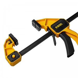 Струбцина F-образная 450*80мм быстрозажимная, усиленный нейлоновый корпус Denzel 20507