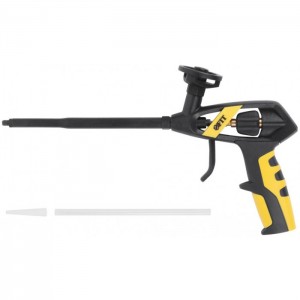 Пистолет для монтажной пены усиленный, прорезин.ручка, тефлоновое покрытие Профи FIT 14286