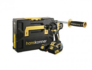 Дрель акк Hanskonner PLATINUM HCD18165BLI (б/щ, удар,18В,1BatterySystem,165Нм,1*4Ач,1*2Ач,кейс)