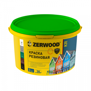 Краска резиновая зеленый 3кг ZERWOOD 4689