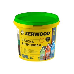 Краска резиновая черный 1,3кг ZERWOOD 4580