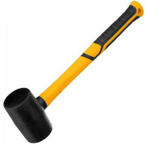 Киянка резиновая 225г черная фиберглас c TPR покрытием Denzel 11143