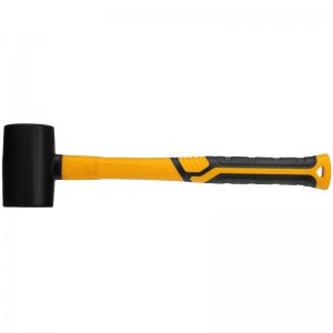 Киянка резиновая 225г черная фиберглас c TPR покрытием Denzel 11143