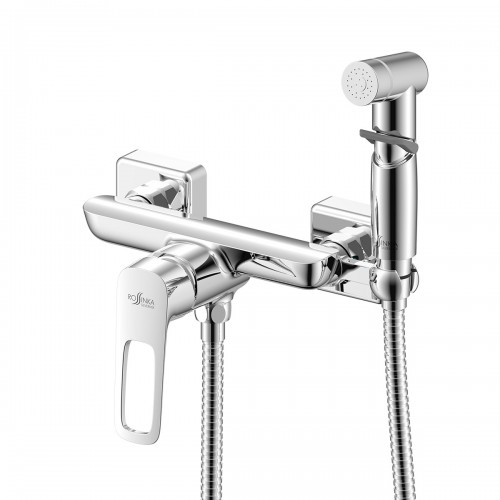 Смеситель одноручный (35мм) с гигиеническим душем, хром ROSSINKA RS46-52