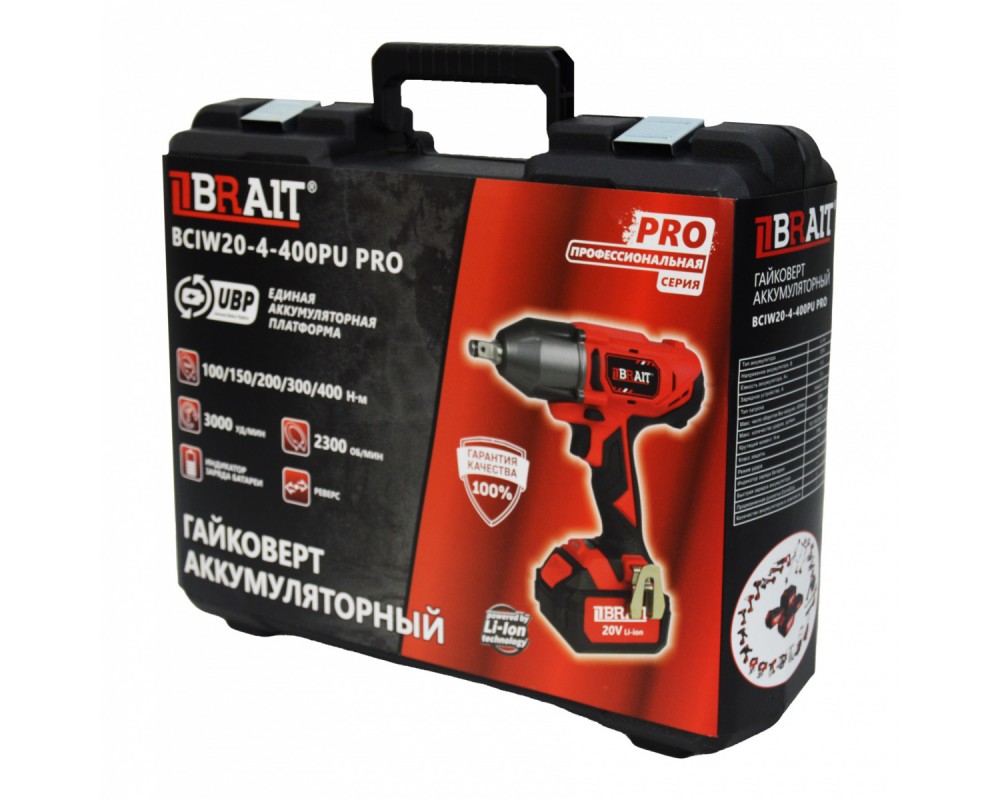 Гайковёрт акк. BRAIT BCIW20-4-400PU PRO 21.01.205.101