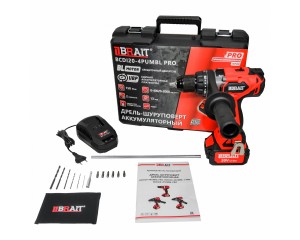 Дрель аккумуляторная BRAIT BCDI20-4PUMBL-1 PRO 21.01.203.101