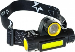 Фонарь налобный акк 3Вт СОВ с зумом КОСМОС КосН103WLith