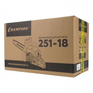 Бензопила CHAMPION A251-18 ПОДАРОК: масло+цепь (2,3кВт, 18", 0.325-1,5-72зв.)