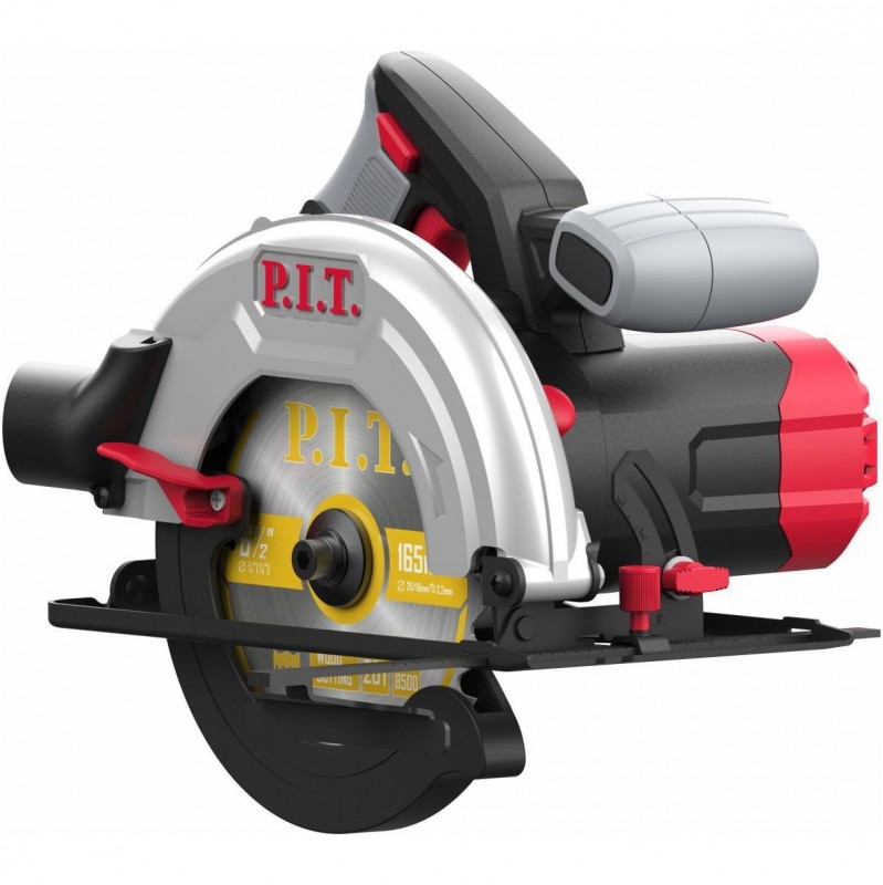Пила дисковая P.I.T. PKS165-C (1200Вт, 5500об/мин, 165х20 мм, пропил 35/53мм, 45°)