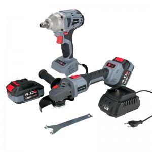 Набор 2в1 ProfiPower: УШМ E0080+Гайковерт E0081 (2шт АКБ 18В*4А/ч, З/У) E0092