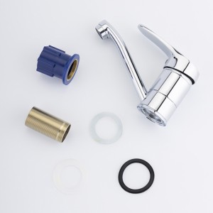 Смеситель для кухни Sanday ф40, гайка, латунь, хром 3765