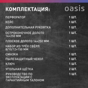 Перфоратор Oasis PR-160V Pro