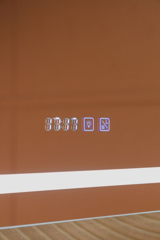 Зеркало ФОРТУНА 800*600-3 (часы+подогрев) LED-00002489