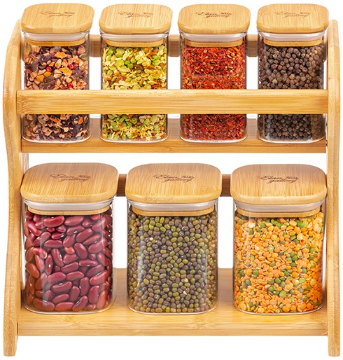 Набор 7 банок для хранения "Crystal glass" 3 пр 450 мл 360097